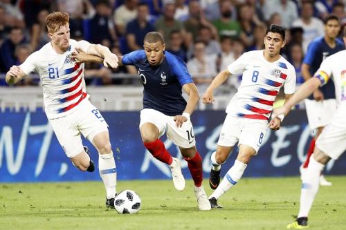France and the USA drew 1-1 in a pre-Football World Cup friendly match last June