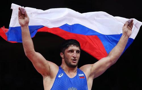 Abdulrashid Sadulaev (Russia) won gold at the Free Wrestling World Championship in the 97 kg category